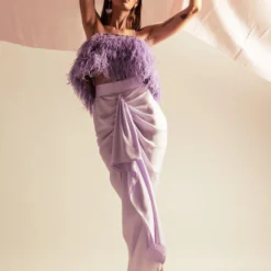 431-88 By Shweta Kapur Lilac Faux Feather Top -Cheap Drapvera Store 408431011 4