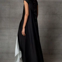 Amit Aggarwal Black & White Metallic Dress -Cheap Drapvera Store 410am13 7