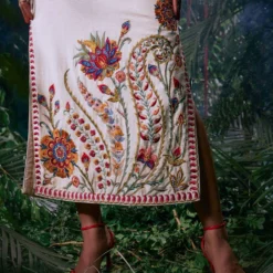 Chandrima Ivory Threadwork And Beadwork Dress -Cheap Drapvera Store 41123cm1 3