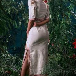 Chandrima Ivory Threadwork And Beadwork Dress -Cheap Drapvera Store 41123cm1 4