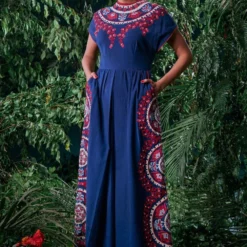 Chandrima Indigo Contrast Cordwork Dress