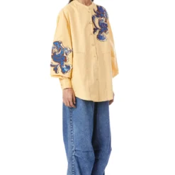 Kanika Goyal Label Renaissance Hand Embellished Yellow Shirt 6 Kanika Goyal Label Renaissance Hand Embellished Yellow Shirt -Cheap Drapvera Store 4423kgl41 3