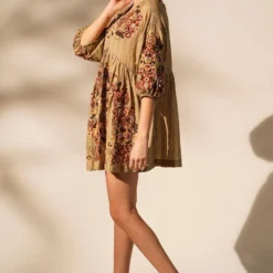 Nikita Mhaisalkar Brown Hand Embellished Dress