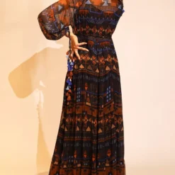 Nikita Mhaisalkar Blue Aztec Printed Maxi Dress 7 Nikita Mhaisalkar Blue Aztec Printed Maxi Dress -Cheap Drapvera Store 4423nm69 4