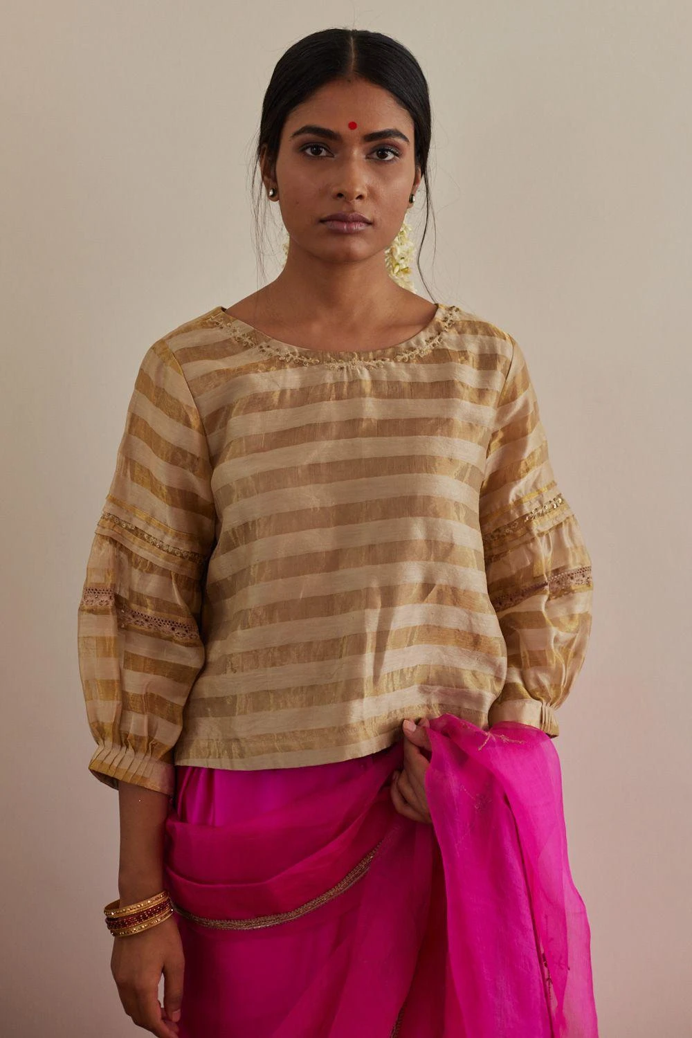 Shorshe Beige Zohra Blouse 1 Shorshe Beige Zohra Blouse