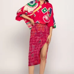 Saaksha & Kinni Pink Paisley Printed Shirt