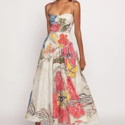 Saaksha & Kinni Periwinkle Bandhani Printed Dress