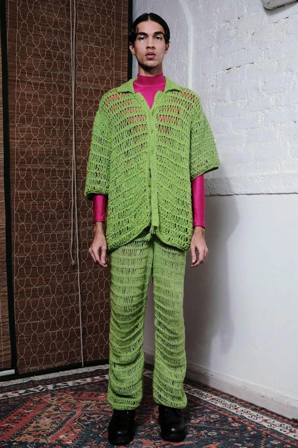 QUOD Lively Lime Coil Hand-Knitted Pant 1 QUOD Lively Lime Coil Hand-Knitted Pant