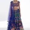 Siddhartha Bansal Radiant Blue Floral Embellished Lehenga Set