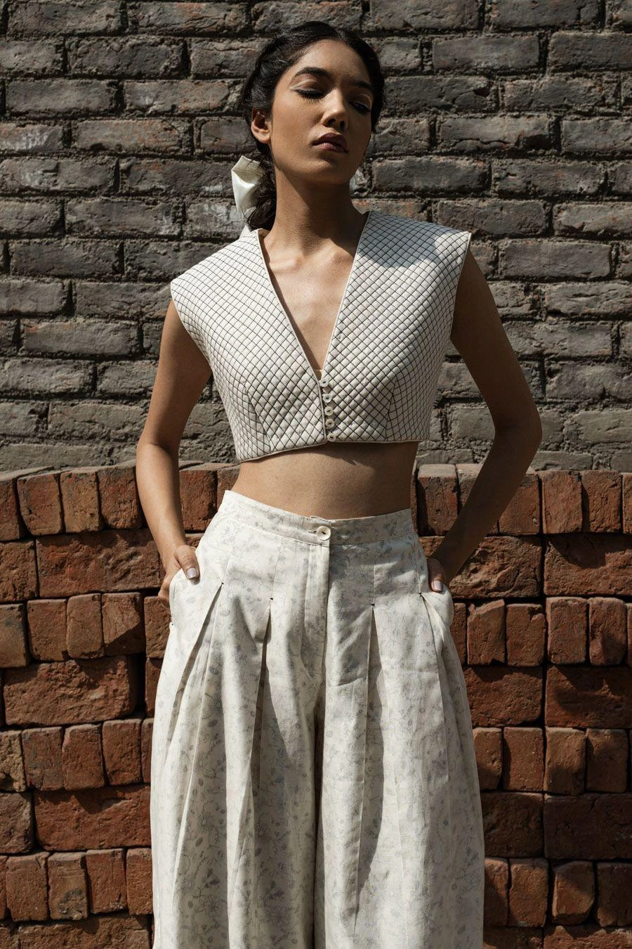 Ahmev Moonflower Quilted Blouse 2 Ahmev Moonflower Quilted Blouse - Image 2