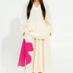 Stoique Pink Hibiscus Skirt