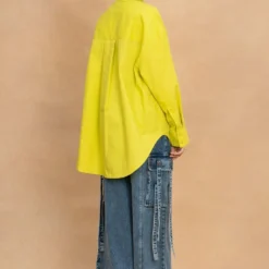 Dhruv Kapoor Lime Handcrafted Oversized Shirt -Cheap Drapvera Store 5623dk3 5
