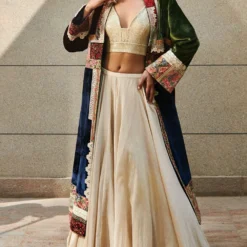 Varun Bahl Multicoloured Patchwork Jacket Set