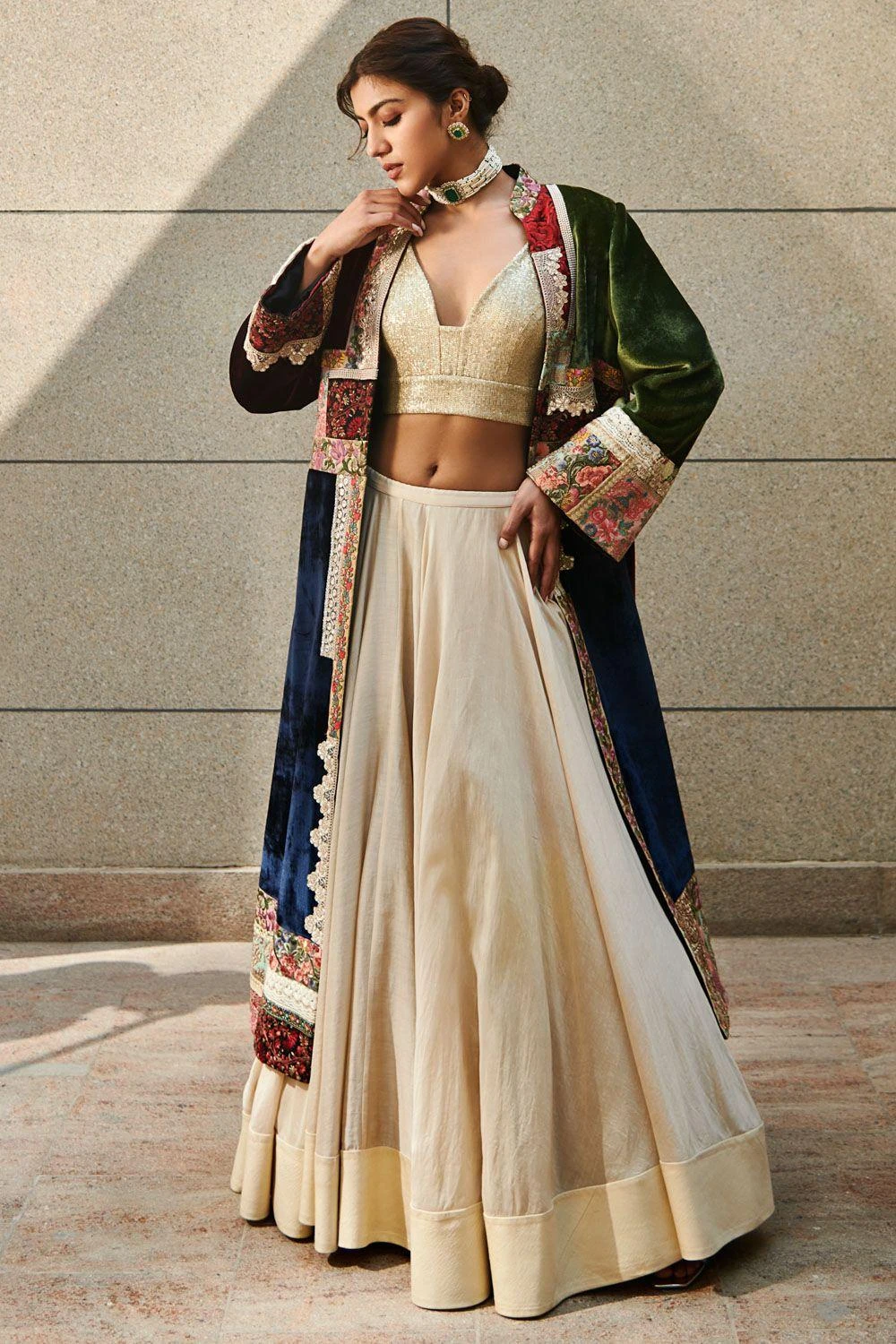 Varun Bahl Multicoloured Patchwork Jacket Set 1 Varun Bahl Multicoloured Patchwork Jacket Set