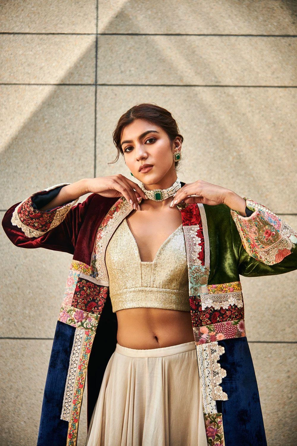 Varun Bahl Multicoloured Patchwork Jacket Set 2 Varun Bahl Multicoloured Patchwork Jacket Set - Image 2