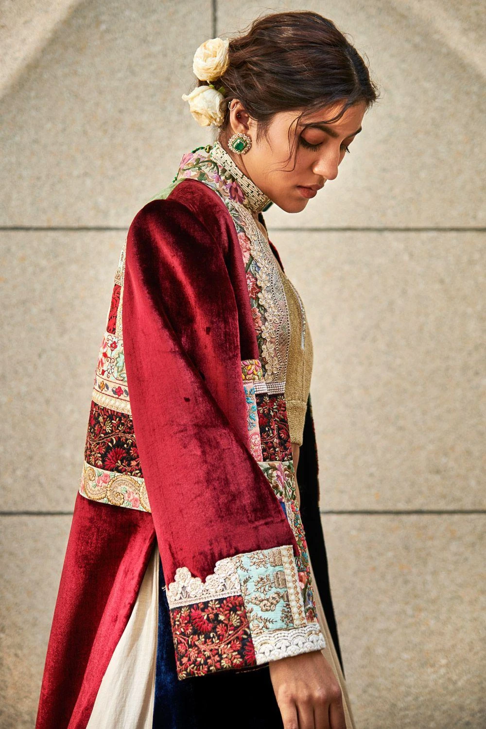 Varun Bahl Multicoloured Patchwork Jacket Set 3 Varun Bahl Multicoloured Patchwork Jacket Set - Image 3