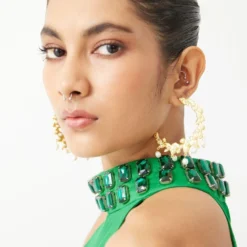 Studio RIGU Green Leheriya Halter Dress 6 Studio RIGU Green Leheriya Halter Dress -Cheap Drapvera Store 61srv21 3