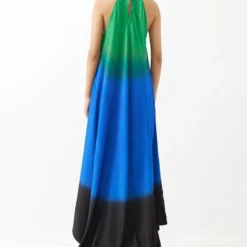 Studio RIGU Green Leheriya Halter Dress 7 Studio RIGU Green Leheriya Halter Dress -Cheap Drapvera Store 61srv21 4