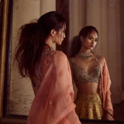 Mrunalini Rao Yellow Nemali Lata Lehenga Set 8 Mrunalini Rao Yellow Nemali Lata Lehenga Set -Cheap Drapvera Store 6323mr13 4