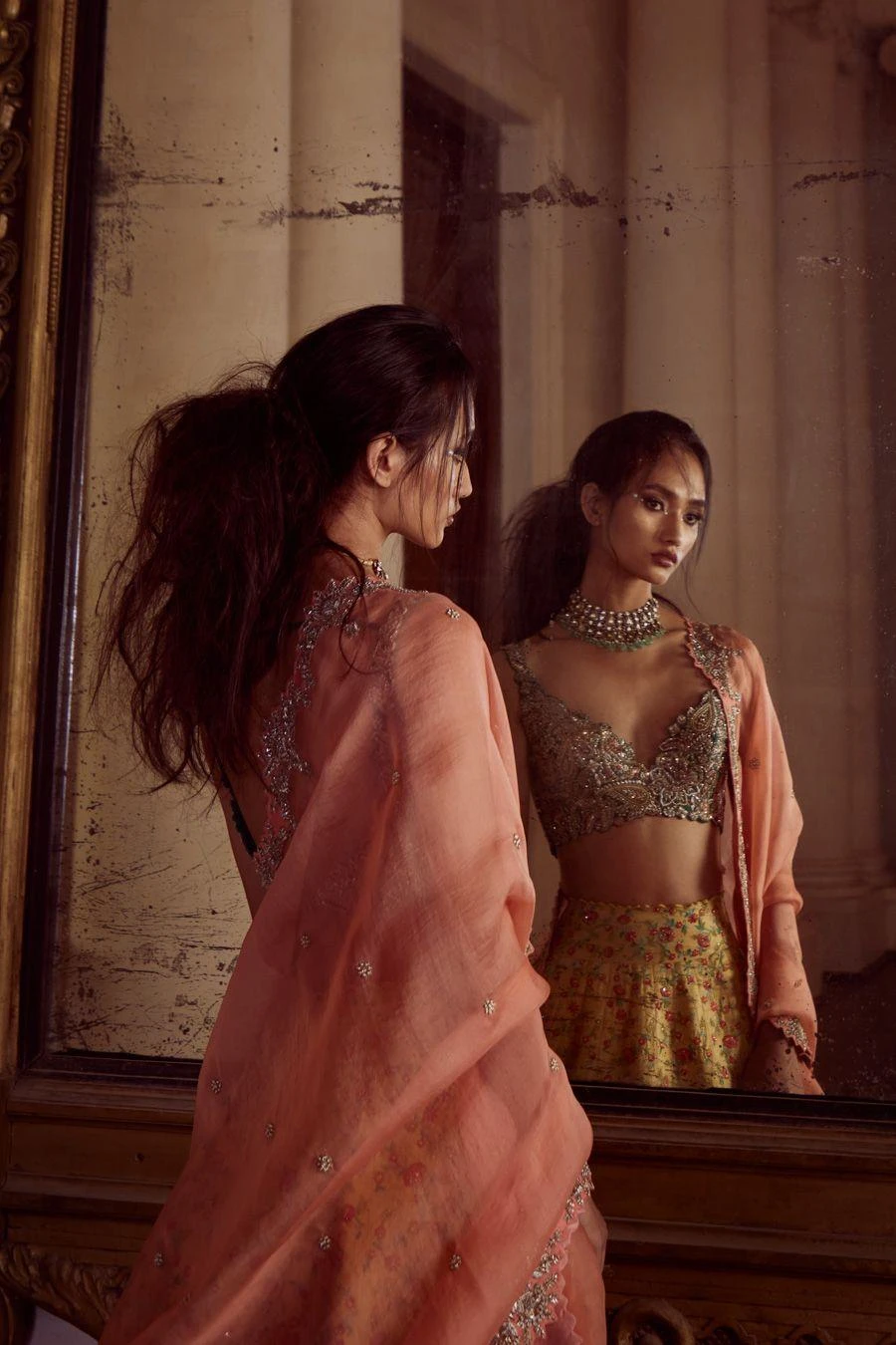 Mrunalini Rao Yellow Nemali Lata Lehenga Set 4 Mrunalini Rao Yellow Nemali Lata Lehenga Set - Image 4