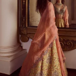 Mrunalini Rao Yellow Nemali Lata Lehenga Set 9 Mrunalini Rao Yellow Nemali Lata Lehenga Set -Cheap Drapvera Store 6323mr13 5