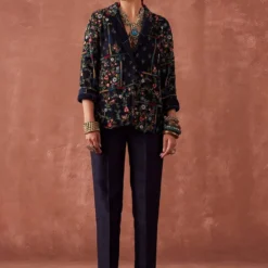 Sunira Designs Blue Dhaaga Narrow Pants