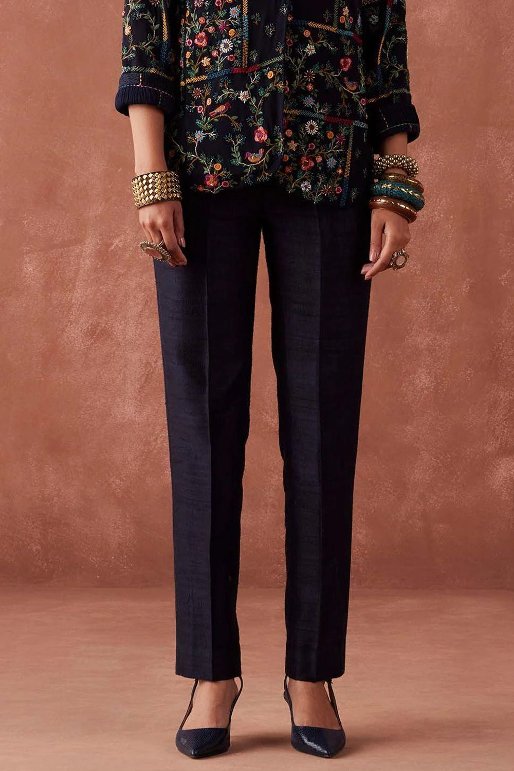 Sunira Designs Blue Dhaaga Narrow Pants 3 Sunira Designs Blue Dhaaga Narrow Pants - Image 3