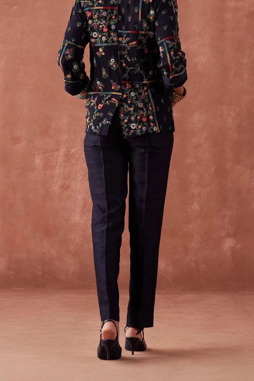 Sunira Designs Blue Dhaaga Narrow Pants 4 Sunira Designs Blue Dhaaga Narrow Pants - Image 4