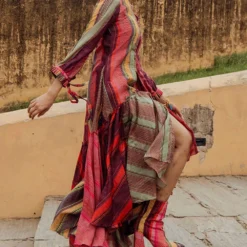 Swati Vijaivargie Multi-coloured Striped Frill Dress 9 Swati Vijaivargie Multi-coloured Striped Frill Dress -Cheap Drapvera Store 712sv9 5