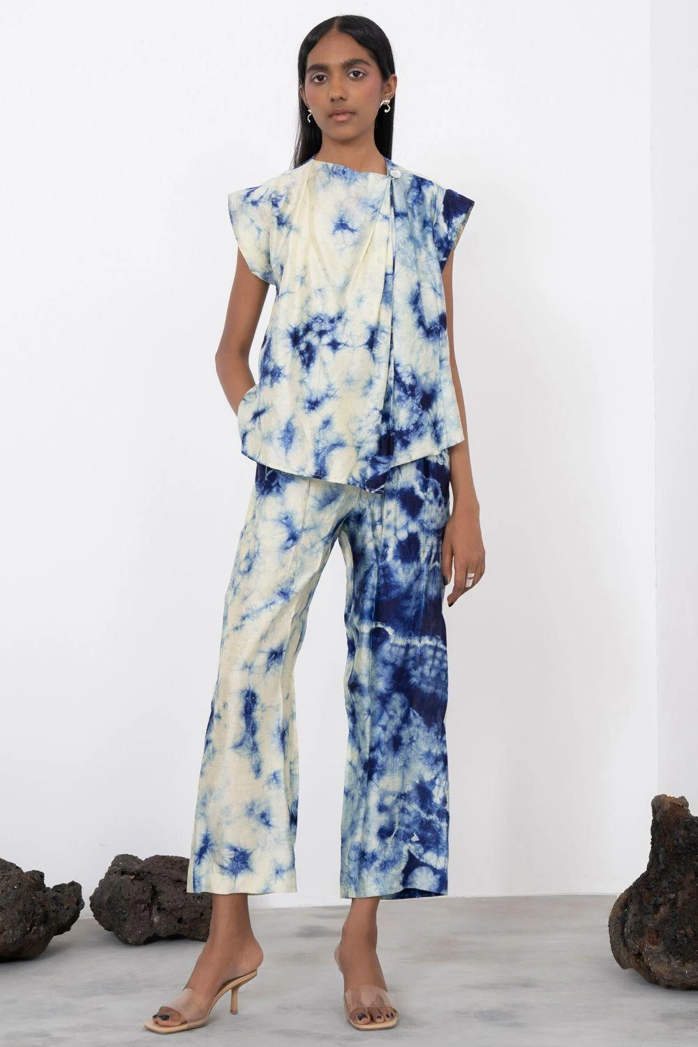 Corpora Studio Lime & Navy Tie Dye Pants 1 Corpora Studio Lime & Navy Tie Dye Pants