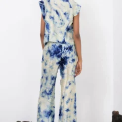 Corpora Studio Lime & Navy Tie Dye Draped Top 5 Corpora Studio Lime & Navy Tie Dye Draped Top -Cheap Drapvera Store 75cs6 3