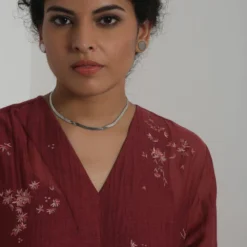 Merlot Embroidered Chanderi Dress With Slip 10 Merlot Embroidered Chanderi Dress With Slip -Cheap Drapvera Store 911inte16 5