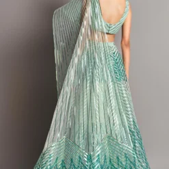 Amit Aggarwal Emerald Metallic Winged Lehenga -Cheap Drapvera Store aaic 541 mnt 3