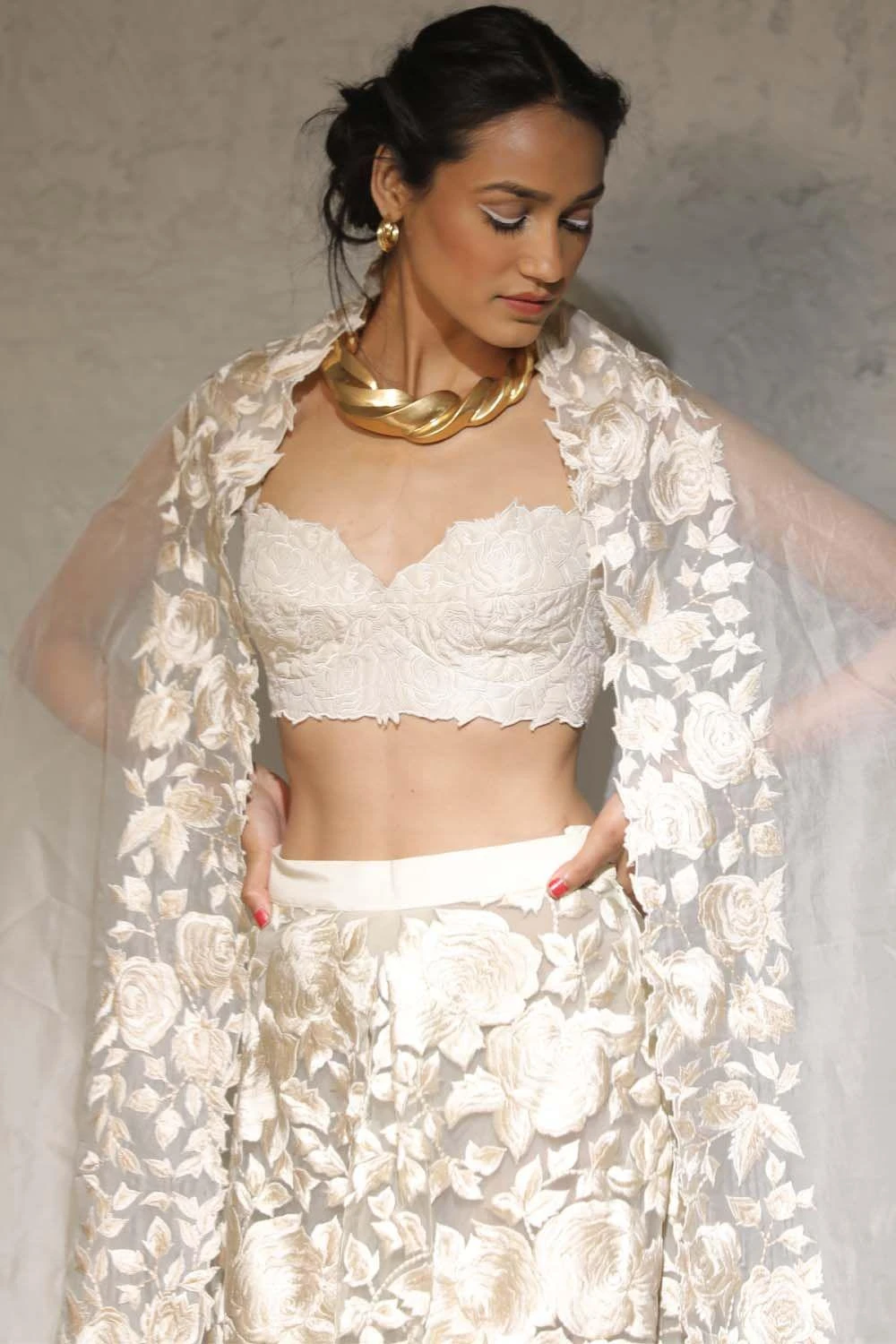 Aikeyah Off White Qiulted Bralette 1 Aikeyah Off White Qiulted Bralette