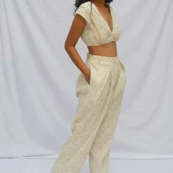 Ahmev Overlap Pleated Pants