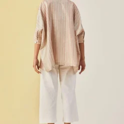 Alamelu Striped V Neck Kaftan Top -Cheap Drapvera Store alme074 3