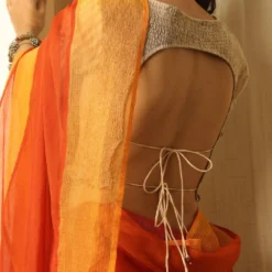 Medha Ivory Striped Chanderi Blouse -Cheap Drapvera Store aw bl wcw 5 1