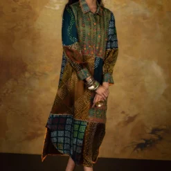 Sunira Designs Mirch Masala Green Shirt Dress -Cheap Drapvera Store aw2107a 3