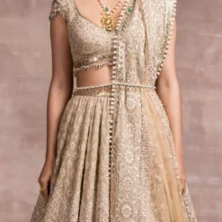 Tarun Tahiliani Beige Chikankari Lehenga Set -Cheap Drapvera Store br awu ckn kl 1 cw 50 3