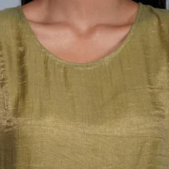 YAVI Moss Green Organza Dress -Cheap Drapvera Store brcd 14 4