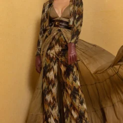 Nikita Mhaisalkar Sundown Coffee Sheeted Pants