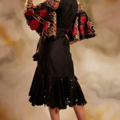 Chandrima Black Cold Shoulder Top With Bell Sleeves -Cheap Drapvera Store cfw21t32 3