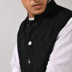 Countrymade Linen Bundi With Stitch Detailing -Cheap Drapvera Store cm btc bd 03 4