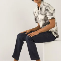 Countrymade Ivory Print Short Sleeves Shirt -Cheap Drapvera Store cm ctd sh 11 4