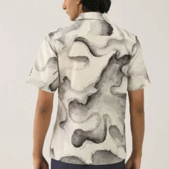 Countrymade Ivory Print Short Sleeves Shirt -Cheap Drapvera Store cm ctd sh 11 5