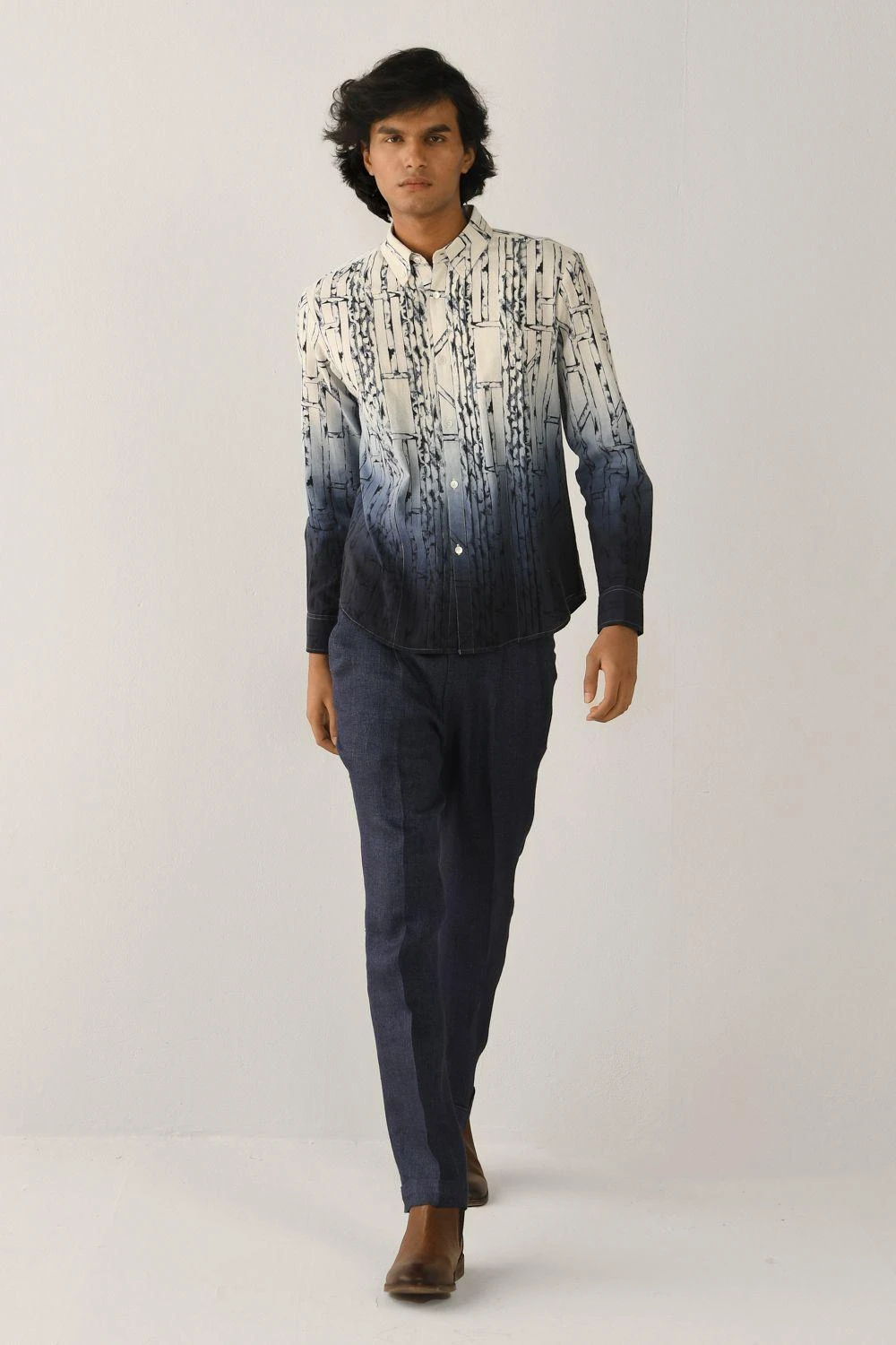 Countrymade Ombre Printed Linen Shirt 3 Countrymade Ombre Printed Linen Shirt - Image 3