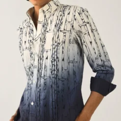 Countrymade Ombre Printed Linen Shirt 8 Countrymade Ombre Printed Linen Shirt -Cheap Drapvera Store cm ctd sh 18 4