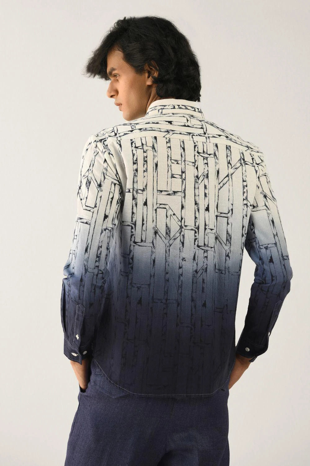 Countrymade Ombre Printed Linen Shirt 5 Countrymade Ombre Printed Linen Shirt - Image 5