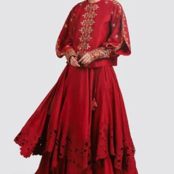 Chandrima Embroidered Red Top -Cheap Drapvera Store css20t18 3