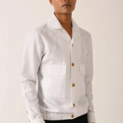 Dhruv Vaish White Bomber Shirt -Cheap Drapvera Store d06c0091c 3